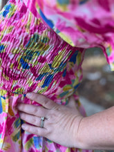 Load image into Gallery viewer, B8684 Hot Pink Smocked Top