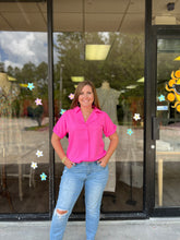 Load image into Gallery viewer, LVC2239 SOLID BLOUSE FOLDED SLEEVE