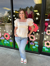 Load image into Gallery viewer, H9627 Shiny Short Puffed Sleeves Top