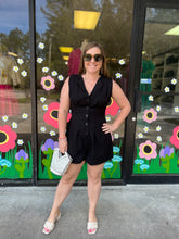 Load image into Gallery viewer, Woven Button Up Romper HF23E166
