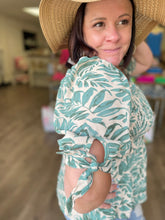 Load image into Gallery viewer, HY5577 Smocked Sweetheart Top in Tropical Print