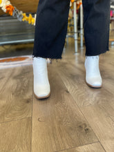 Load image into Gallery viewer, White Faux Croc Bootie