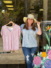 Load image into Gallery viewer, T10309 Leaf Print V Neck Dolman top