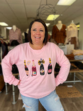 Load image into Gallery viewer, T230102 Pink Champs beaded sweatshirt