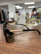 Load image into Gallery viewer, Polarized Sunglasses- Black with gold side detail