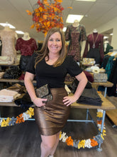 Load image into Gallery viewer, S2188 Metallic mini skirt