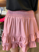 Load image into Gallery viewer, SGS6223 flirty mini skirt with a tiered ruffle design