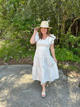 Load image into Gallery viewer, K6155 V-Neck Short Sleeve Smocked Detail Maxi Dress
