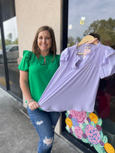 Load image into Gallery viewer, H5852 Smocked Split Neck Top
