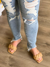 Load image into Gallery viewer, Soda Ball Natural Braided Slip on Sandal