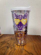 Load image into Gallery viewer, Tiger Acrylic Glitter Tumbler