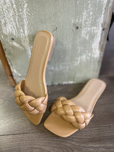 Load image into Gallery viewer, Soda Ball Natural Braided Slip on Sandal