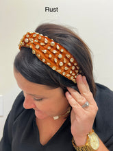 Load image into Gallery viewer, F2856 Corduroy Rhinestone Headbands