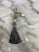 Load image into Gallery viewer, Wood and Tassel Keychain